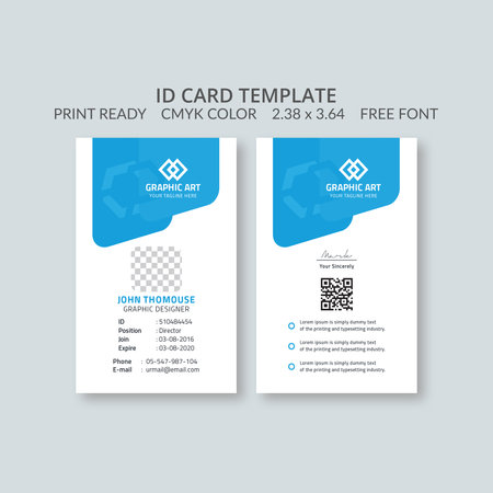 Graphic designer id card templateのイラスト素材