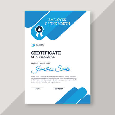 Abstract flat award certificate templateのイラスト素材