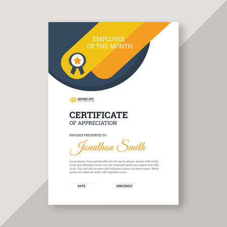 Orange abstract certificate themeのイラスト素材