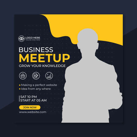 Corporate and business social media post banner with Square size.のイラスト素材