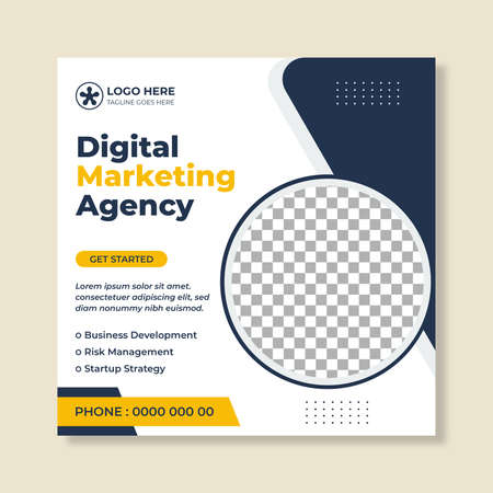 Digital business marketing social media post template designのイラスト素材