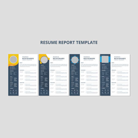 Corporate resume template vectorのイラスト素材