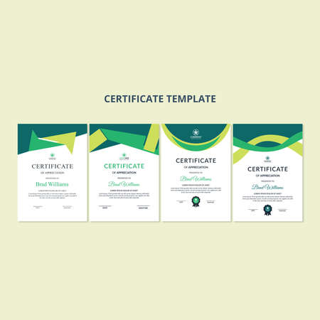 Vector diploma certificate template setのイラスト素材