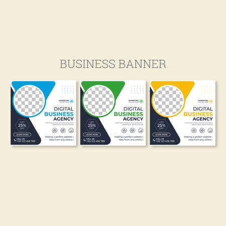 Social media square post banner designのイラスト素材