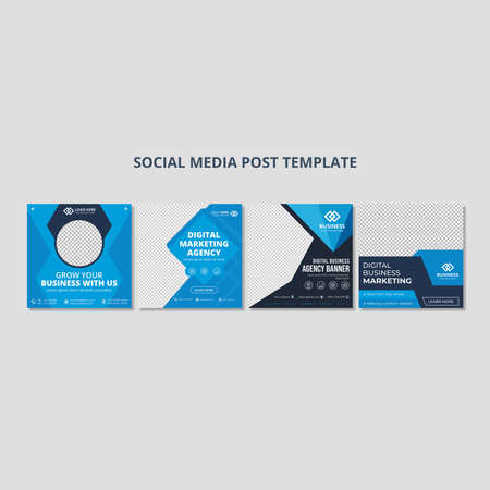 Social media square post banner designのイラスト素材
