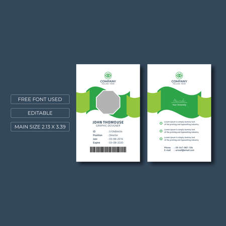 Corporate id card layoutのイラスト素材