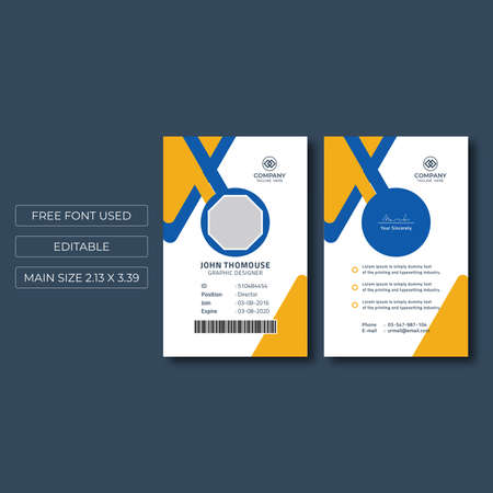 Corporate id card layoutのイラスト素材