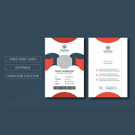Corporate id card layoutのイラスト素材