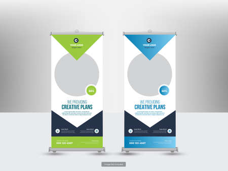 Corporate roll up banner or flyer social media post templateのイラスト素材