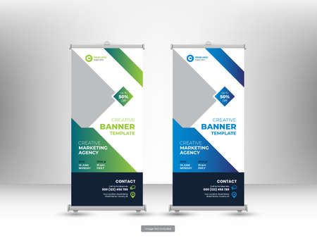 Corporate roll up banner or flyer social media post templateのイラスト素材
