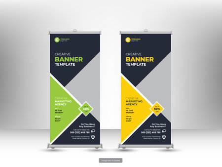 Corporate roll up banner or flyer social media post templateのイラスト素材
