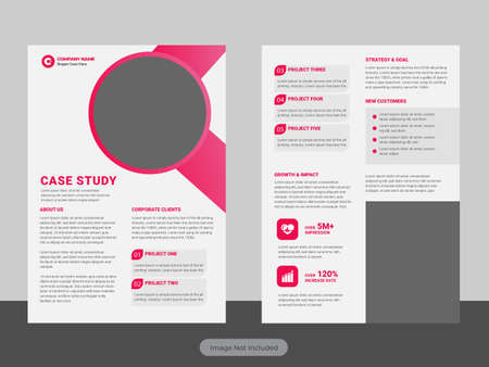 case study template with minimal designのイラスト素材