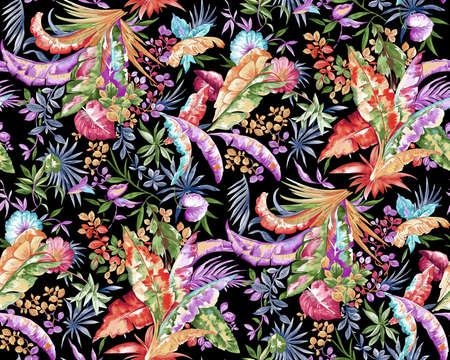 watercolour floral pattern
