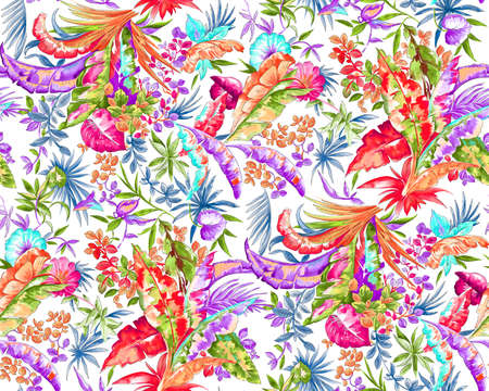 floral pattern with leafの写真素材