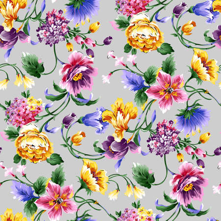 floral pattern with backgroundの写真素材