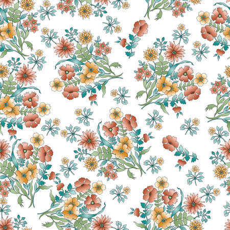 Beautiful floral patternのイラスト素材