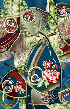 flower with Abstract backgroundの写真素材