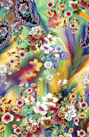 Beautiful colorful background design with flowerの写真素材