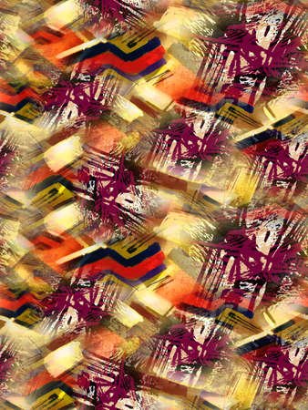 Brushstrokes of paint. Modern art. Contemporary art. Colorful designの写真素材