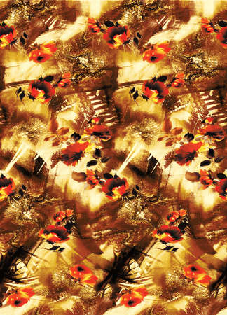 flower with Abstract patternの写真素材