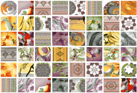 abstract colorful  block print pattern