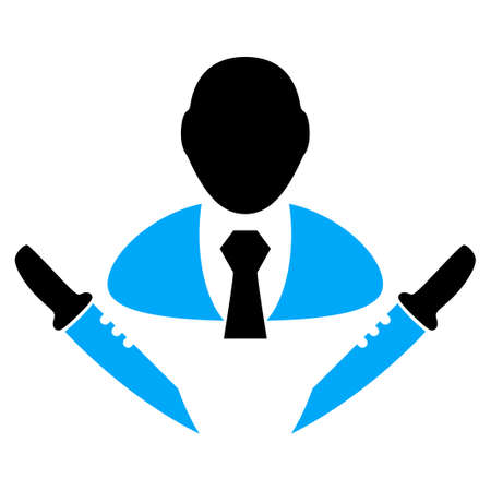 Butchery Boss vector pictograph. a flat isolated illustration on a white background.のイラスト素材