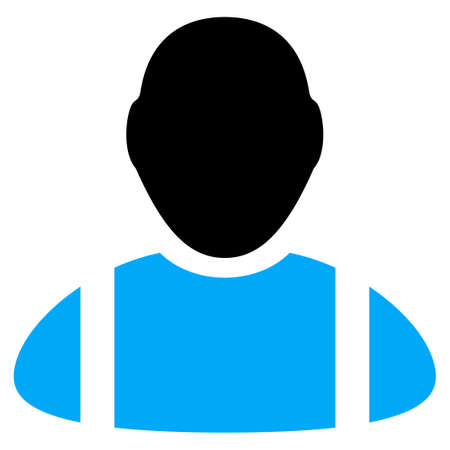 Worker vector illustration. a flat isolated illustration on a white background.のイラスト素材