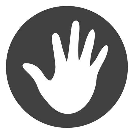 Hand circle icon on a white background. Isolated hand circle symbol with flat style.のイラスト素材