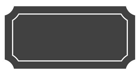 Ticket frame icon on a white background. Isolated ticket frame symbol with flat style.のイラスト素材