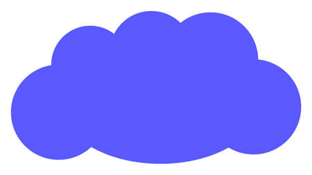 Cloud icon on a white background. Isolated cloud symbol with flat style.