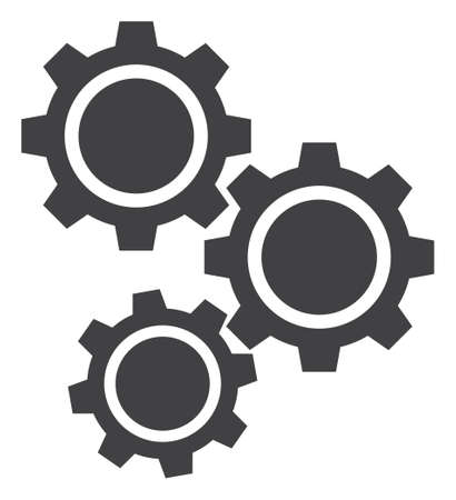 Gears icon on a white background. Isolated gears symbol with flat style.の写真素材