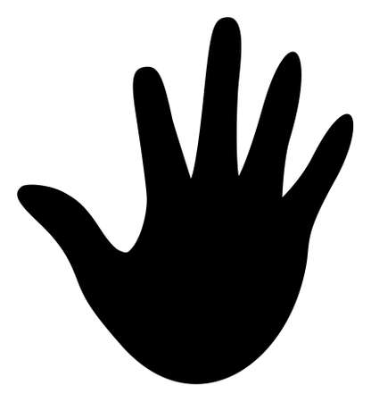 Hand v3 icon on a white background. Isolated hand v3 symbol with flat style.の写真素材