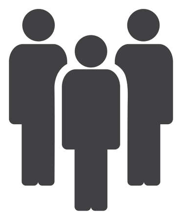 People icon on a white background. Isolated people symbol with flat style.の写真素材