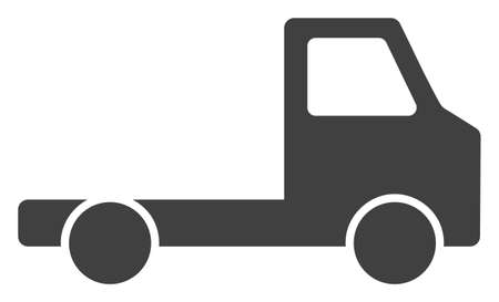 Delivery car chassi icon on a white background. Isolated delivery car chassi symbol with flat style.のイラスト素材