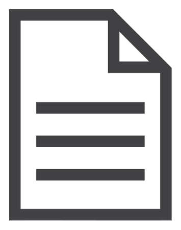 Text page icon on a white background. Isolated text page symbol with flat style.のイラスト素材