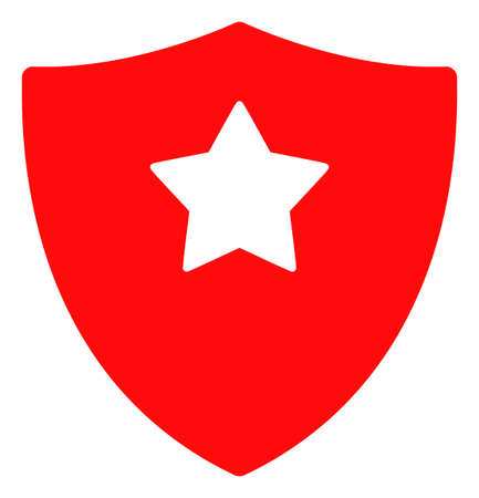 Guard shield icon on a white background. Isolated guard shield symbol with flat style.のイラスト素材