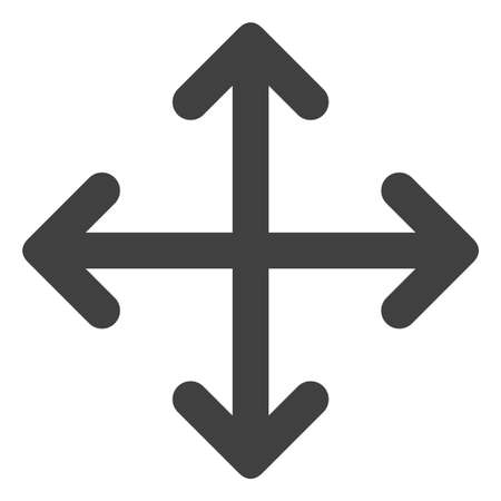 Expand arrows icon on a white background. Isolated expand arrows symbol with flat style.の写真素材