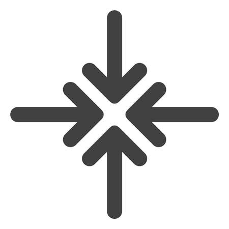 Collapse arrows icon on a white background. Isolated collapse arrows symbol with flat style.の写真素材