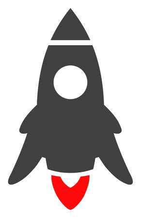 Rocket start icon on a white background. Isolated rocket start symbol with flat style.の写真素材