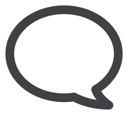 Message cloud v2 icon on a white background. Isolated message cloud v2 symbol with flat style.の写真素材