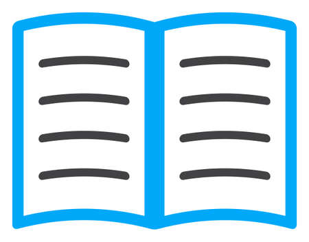 Open book v2 icon on a white background. Isolated open book v2 symbol with flat style.の写真素材
