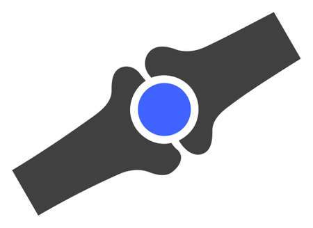 Artificial bone joint vector icon symbol. Flat pictogram is isolated on a white background. Artificial bone joint pictogram designed with simple style.のイラスト素材