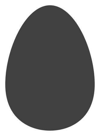 Egg vector icon symbol. Flat pictogram is isolated on a white background. Egg pictogram designed with simple style.のイラスト素材