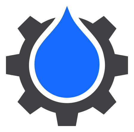 Water gear service vector icon symbol. Flat pictogram is isolated on a white background. Water gear service pictogram designed with simple style.のイラスト素材