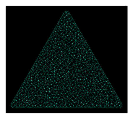Polygonal mesh skull toxic warning. Abstract lines, triangles and points combined into skull toxic...