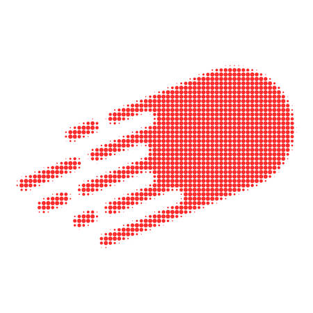 Object flight halftone dotted icon. Halftone pattern contains circle elements. Vector illustration of object flight icon on a white background.のイラスト素材