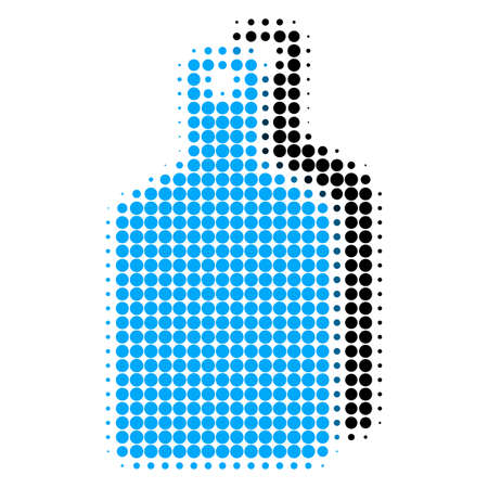Cutting boards halftone dotted icon. Halftone array contains round pixels. Vector illustration of cutting boards icon on a white background.のイラスト素材