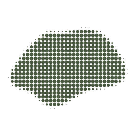 Spot simple halftone dotted icon. Halftone array contains round points. Vector illustration of spot simple icon on a white background.のイラスト素材