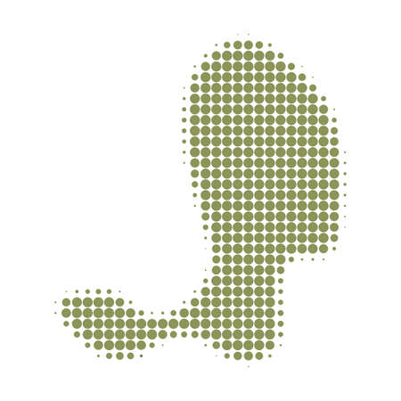 Spot halftone dotted icon. Halftone pattern contains circle dots. Vector illustration of spot icon on a white background.のイラスト素材