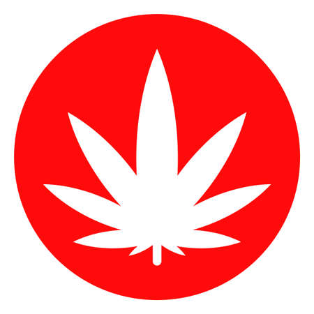 Medical cannabis vector icon symbol. Flat pictogram is isolated on a white background. Medical cannabis pictogram designed with simple style.のイラスト素材